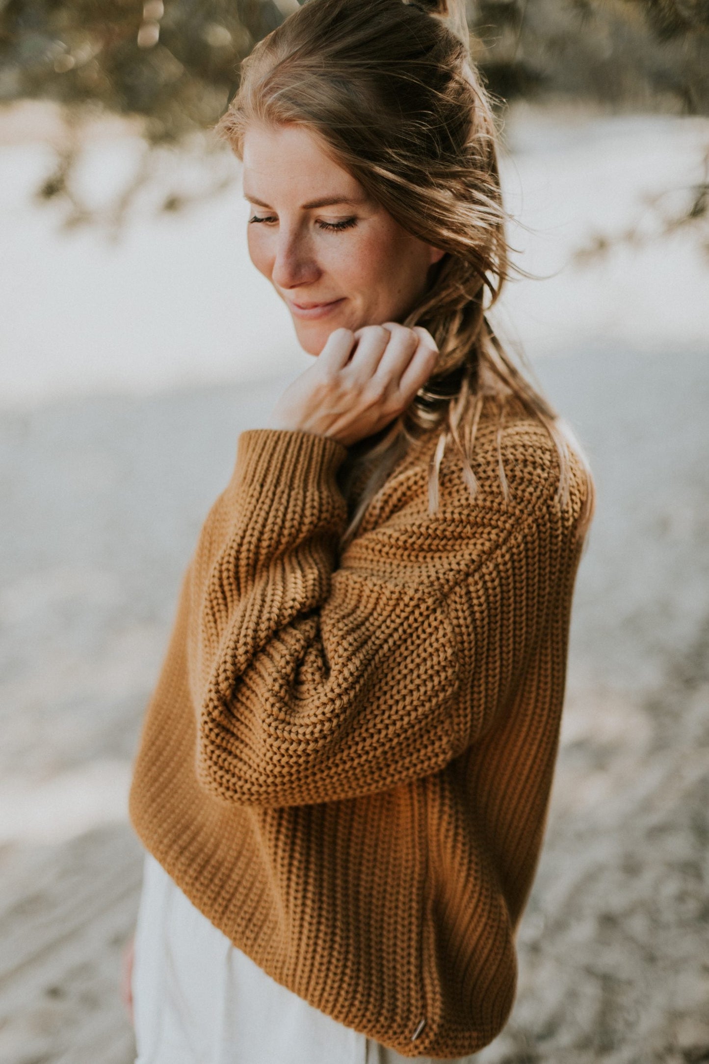 MOM Chunky Knitted Sweater | GOLD