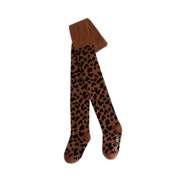 Dizzle Leopard Tights | RUSTIC BROWN