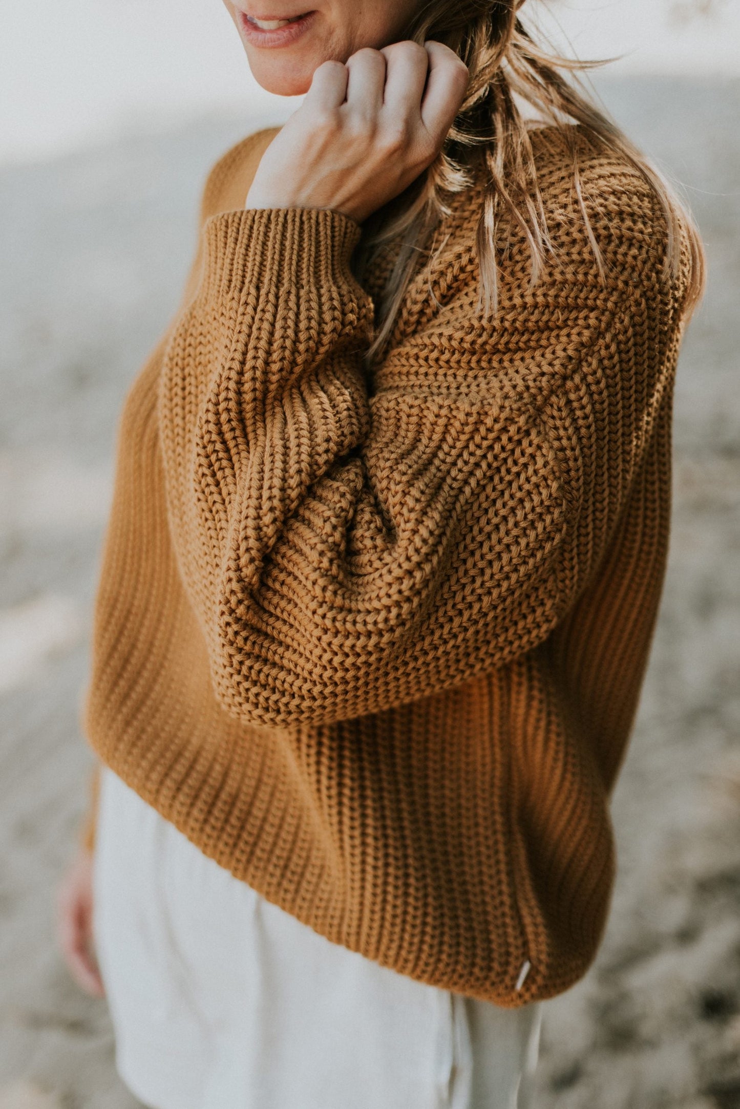 MOM Chunky Knitted Sweater | GOLD