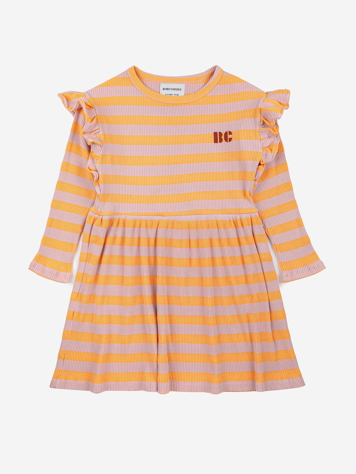 Ruffel Dress | HORIZONTAL STRIPES