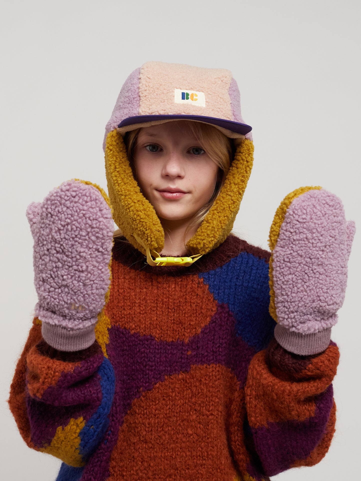 Sheepskin Chapka | COLOR BLOCK PINK