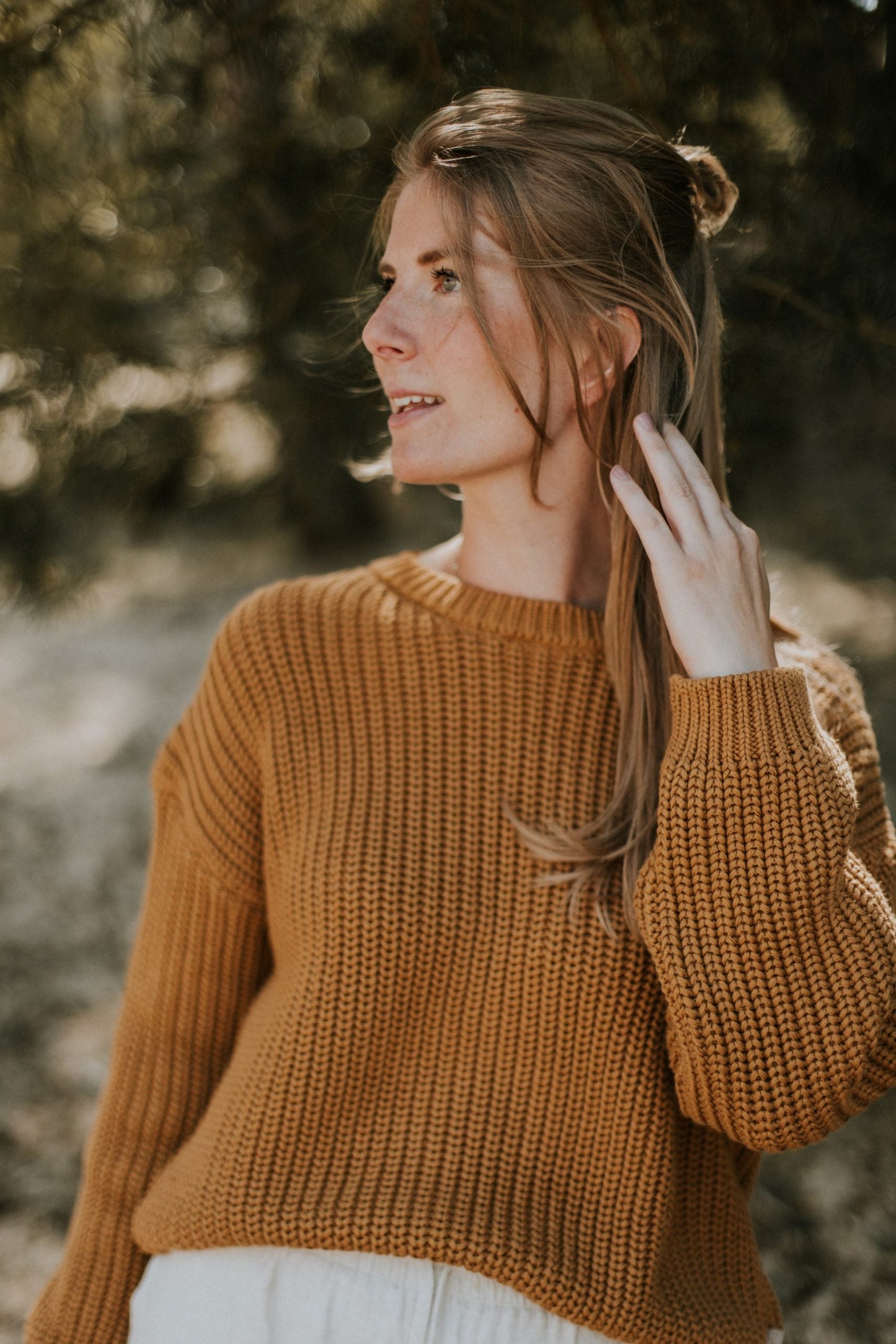 MOM Chunky Knitted Sweater | GOLD