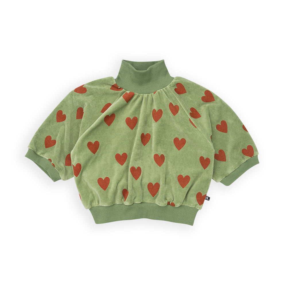 Velvet Sweatshirt Turtleneck | HEARTS
