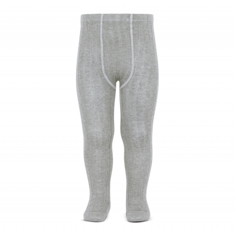 Ribbed Strumpfhose | Aluminum #221