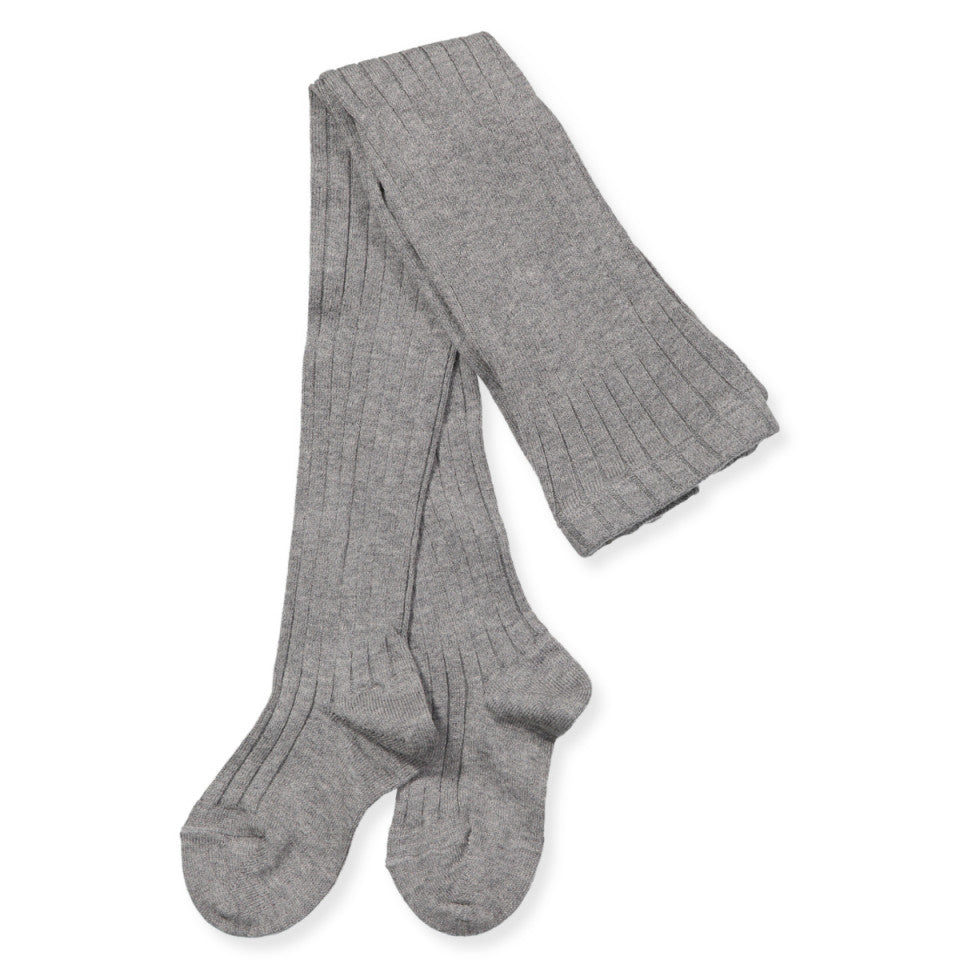 Ribbed Strumpfhose | Aluminum #221
