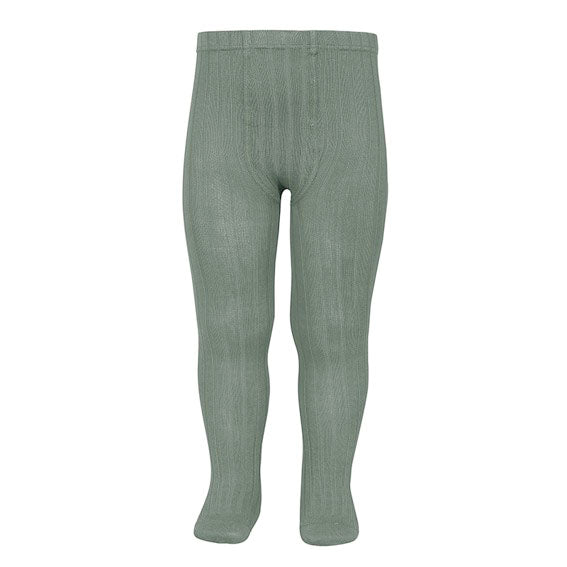 Ribbed Strumpfhose | Lichen Green #761