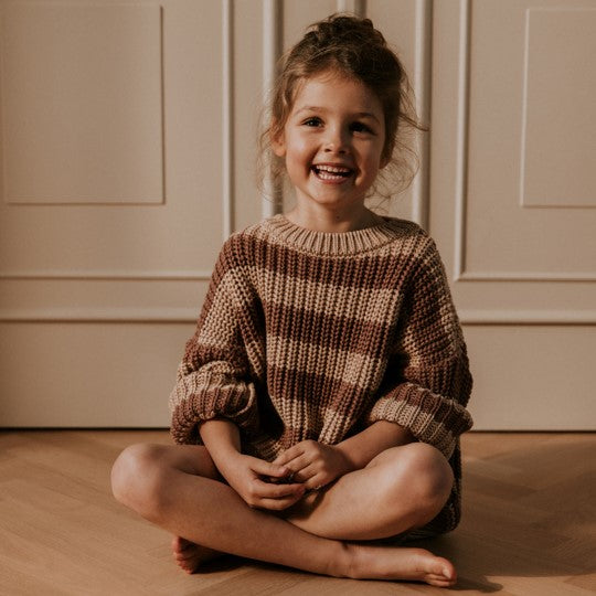 Chunky Knitted Sweater | DUST STRIPES