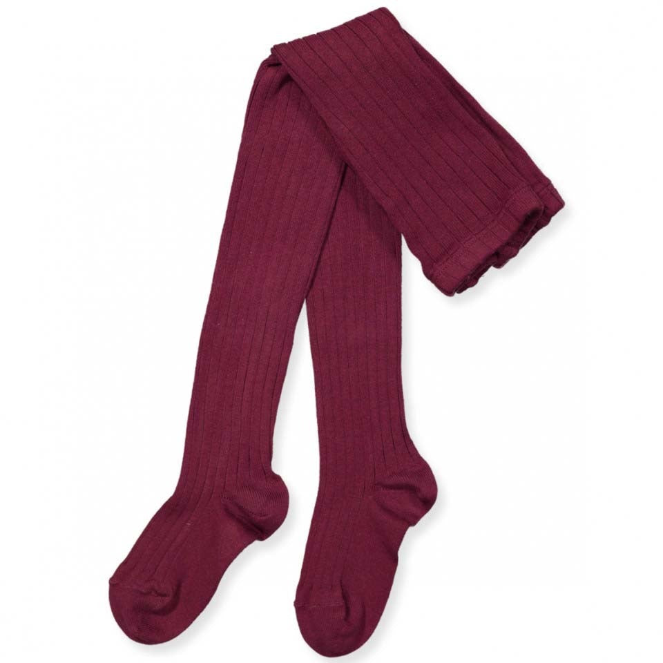 Ribbed Strumpfhose | Bordeaux #575