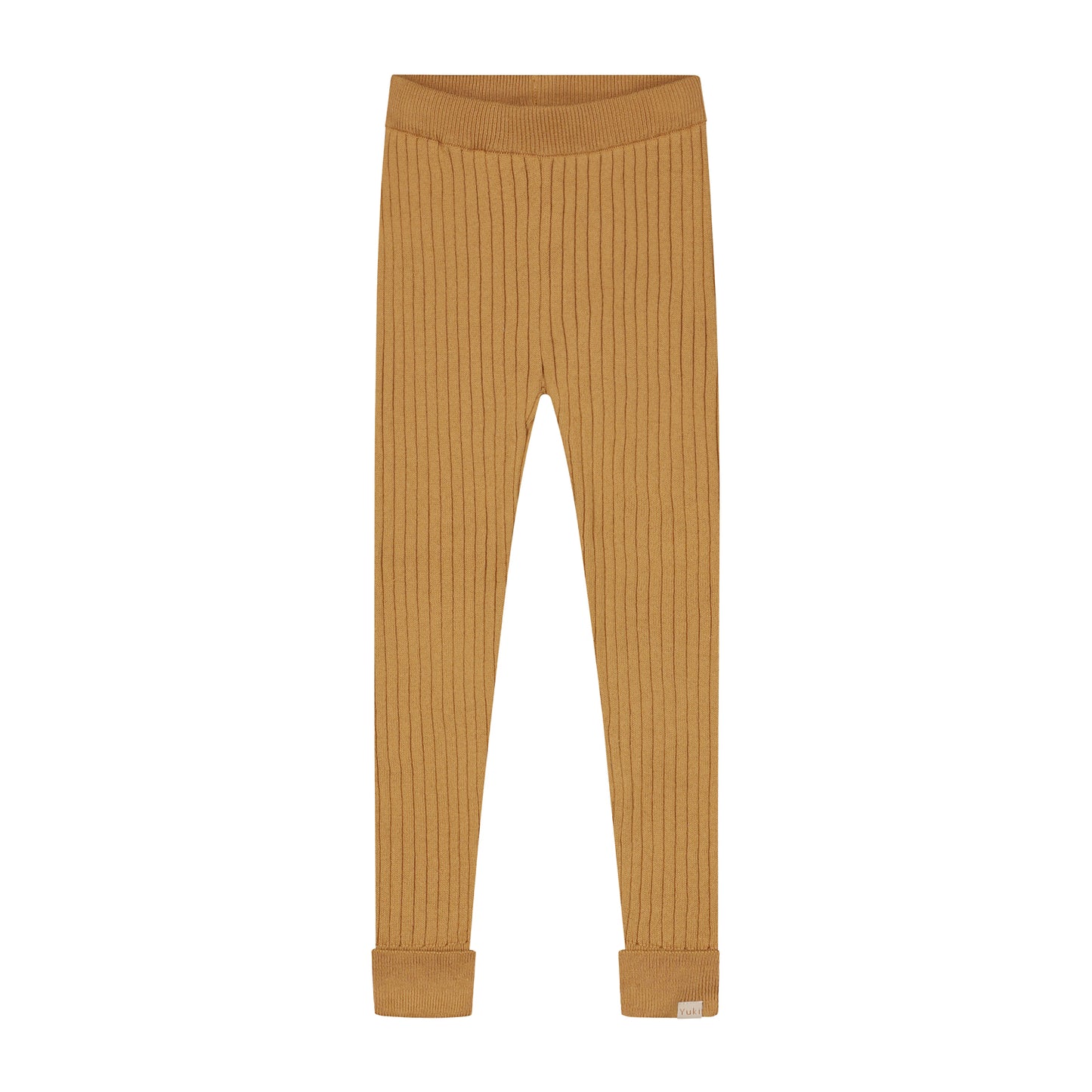 Knitted Leggings Big Rib | GOLD