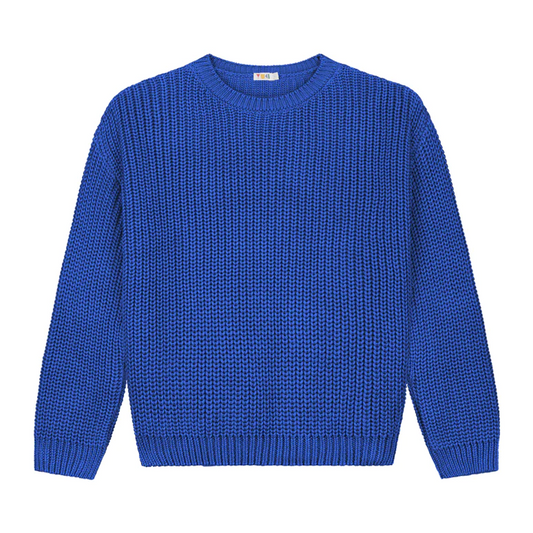 MOM Chunky Knitted Sweater | BLUEBERRY
