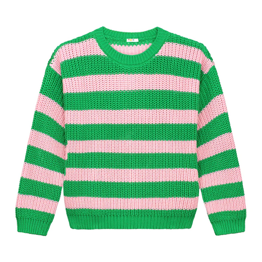 MOM Chunky Knitted Sweater | SPRING STRIPES