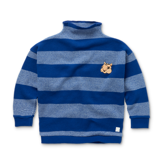 Waffle-Sweater "Meele Stripe" | ULTRA BLUE