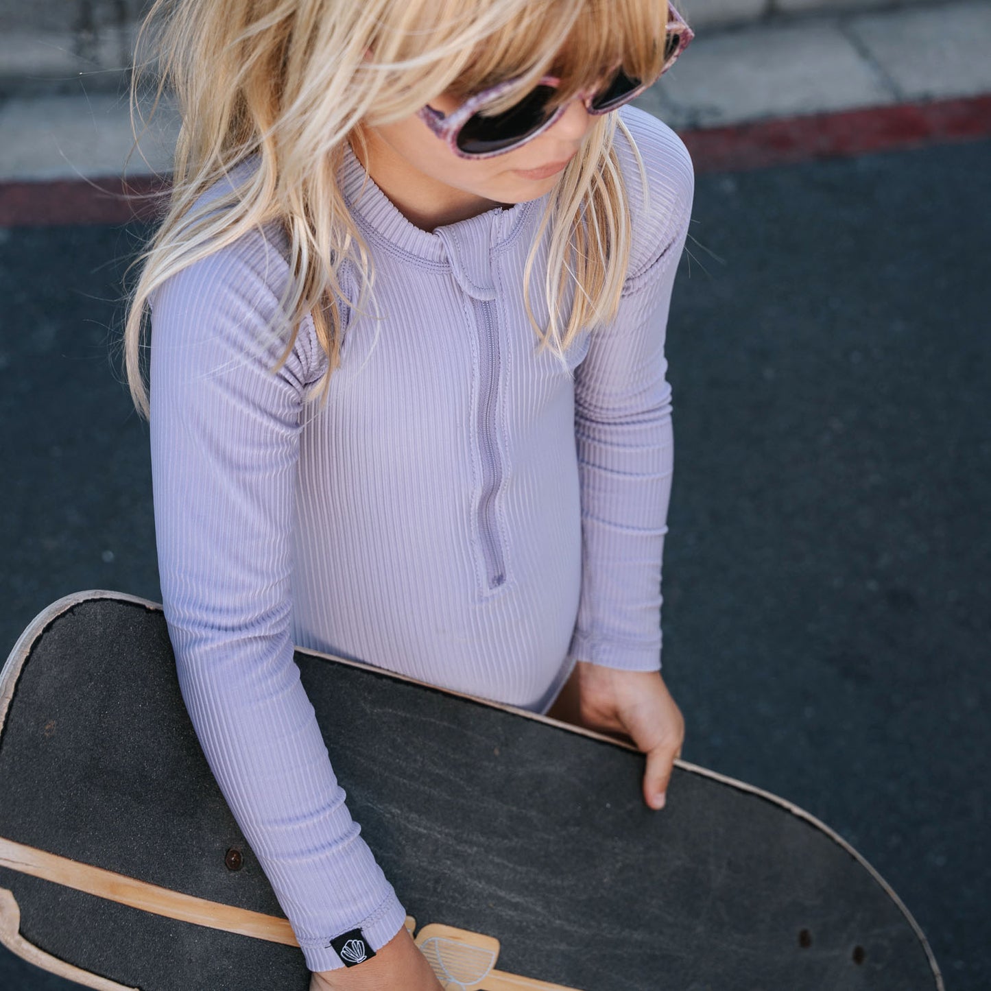 Ribbed Badeanzug | LAVENDER