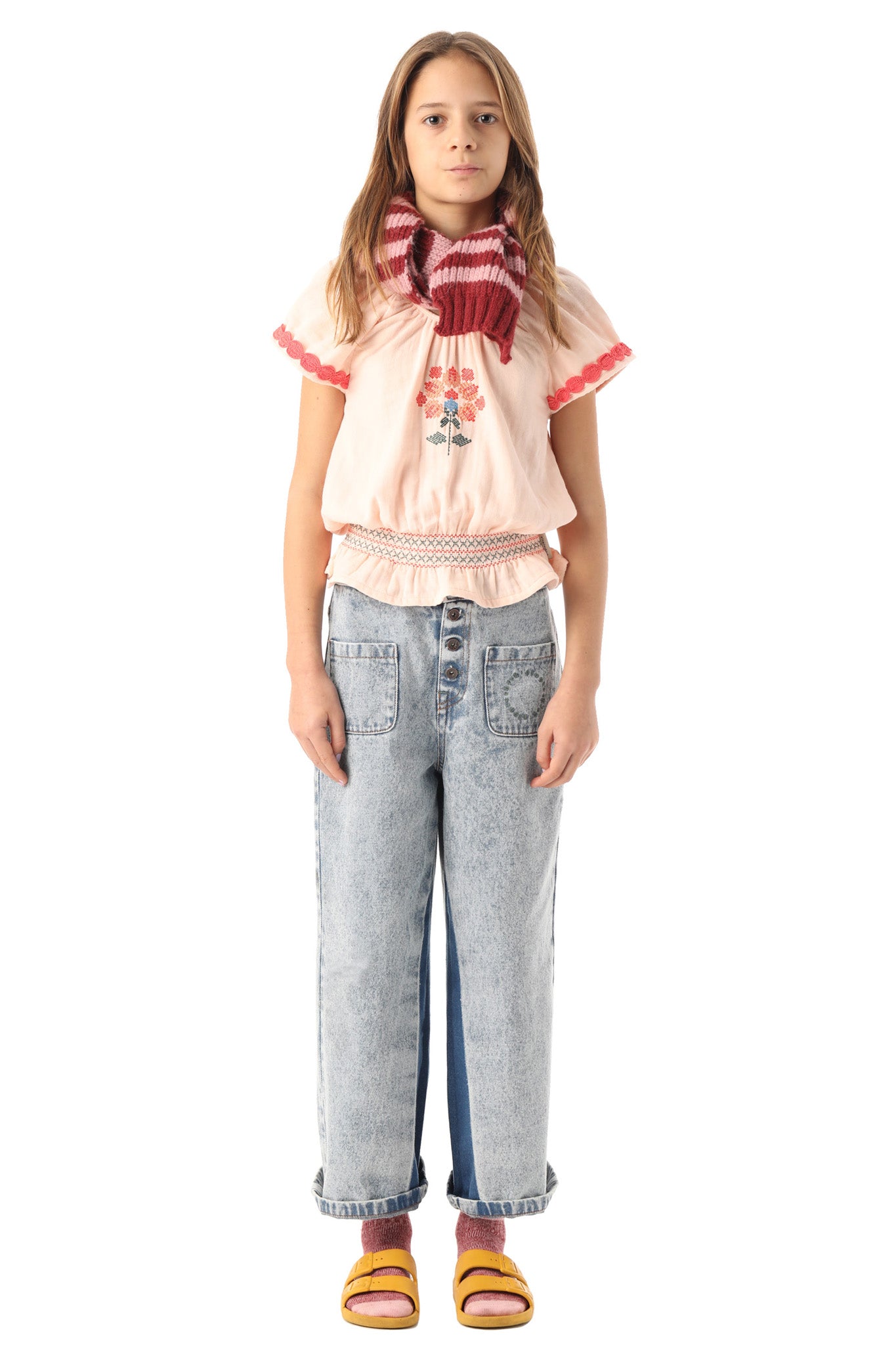 Flare Trousers | WASHED DENIM