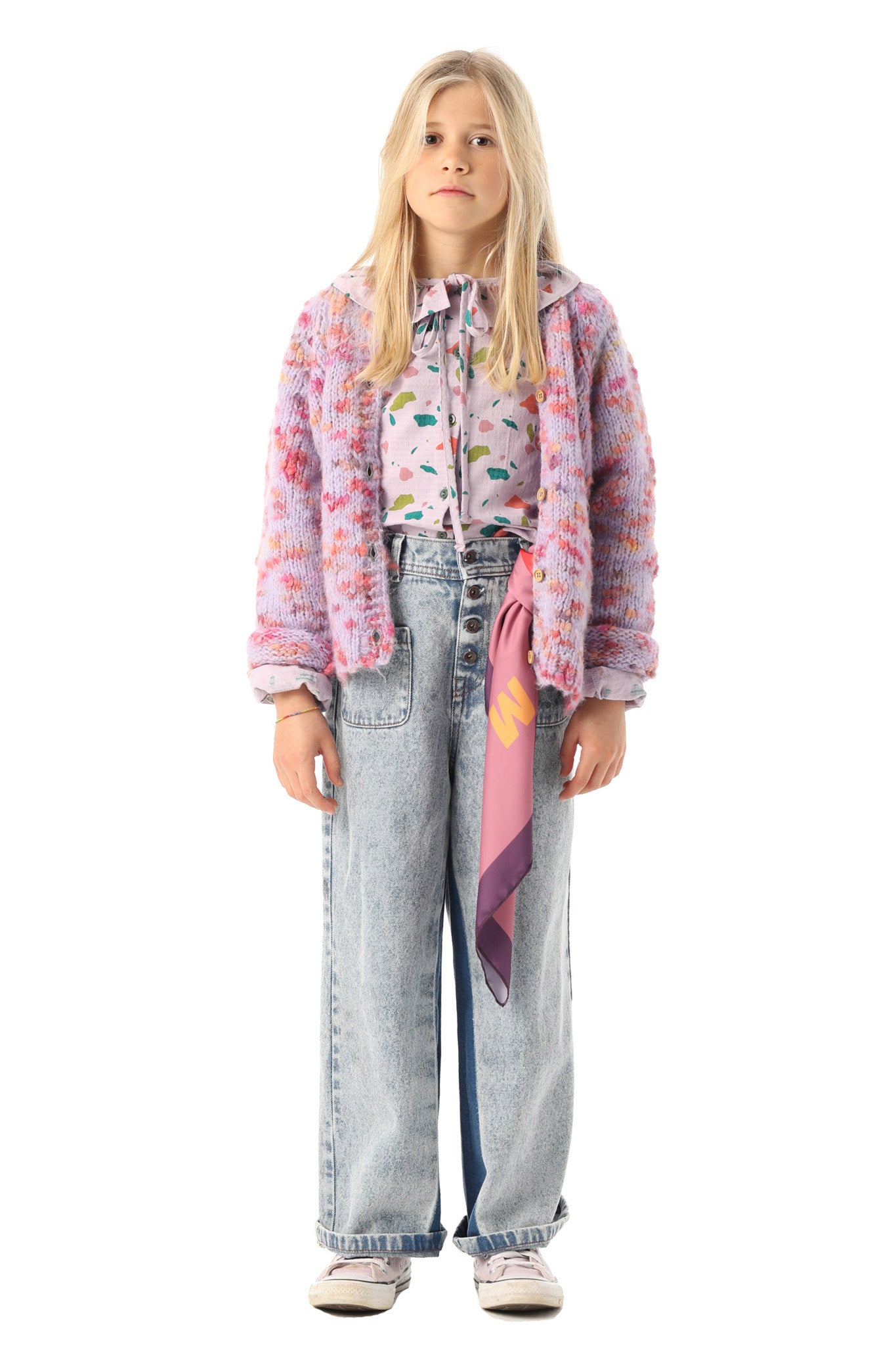 Blouse Round Collar | LILAC TERRAZZO