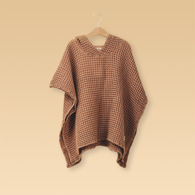 Waffle Badeponcho / Bath Towel | Cinnamon