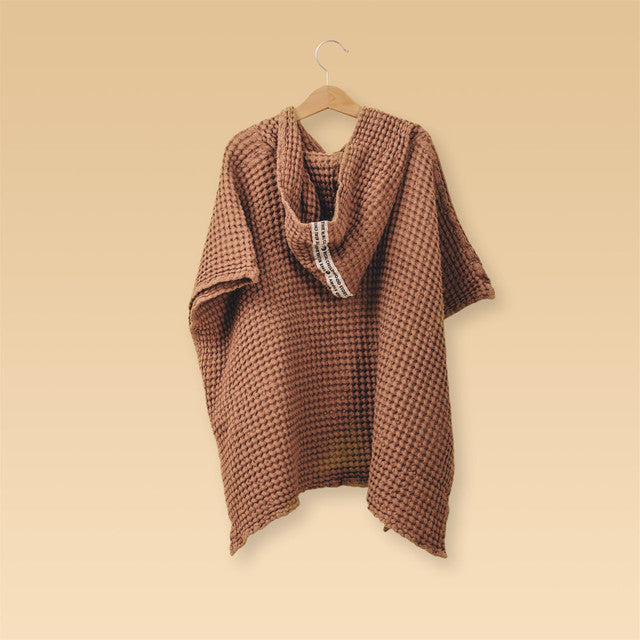 Waffle Badeponcho / Bath Towel | Cinnamon