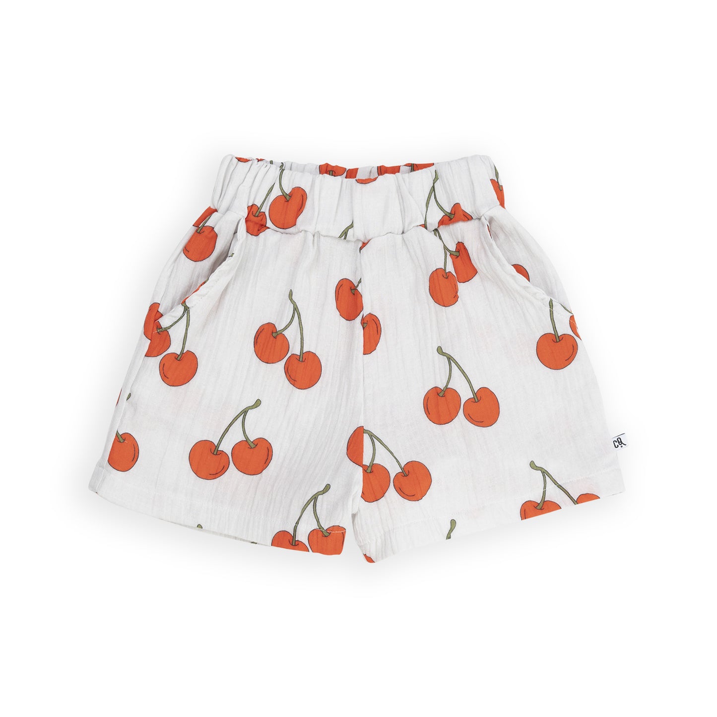 Musselin Wide-Shorts mit Tasche | CHERRY