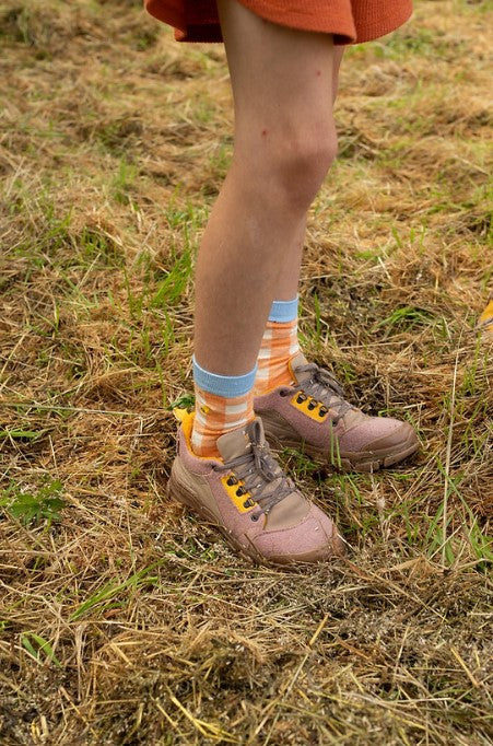 Socken "Gingham" | Berry Swirl + Cherry Red