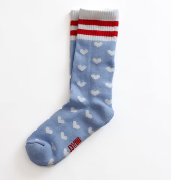 Retro Socks | "HEARTY BLUEY"