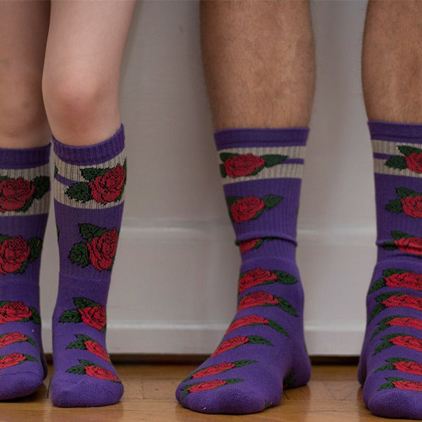 Retro Socks | "ROSES ARE RED"