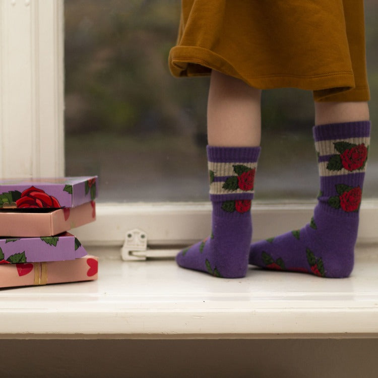Retro Socks | "ROSES ARE RED"