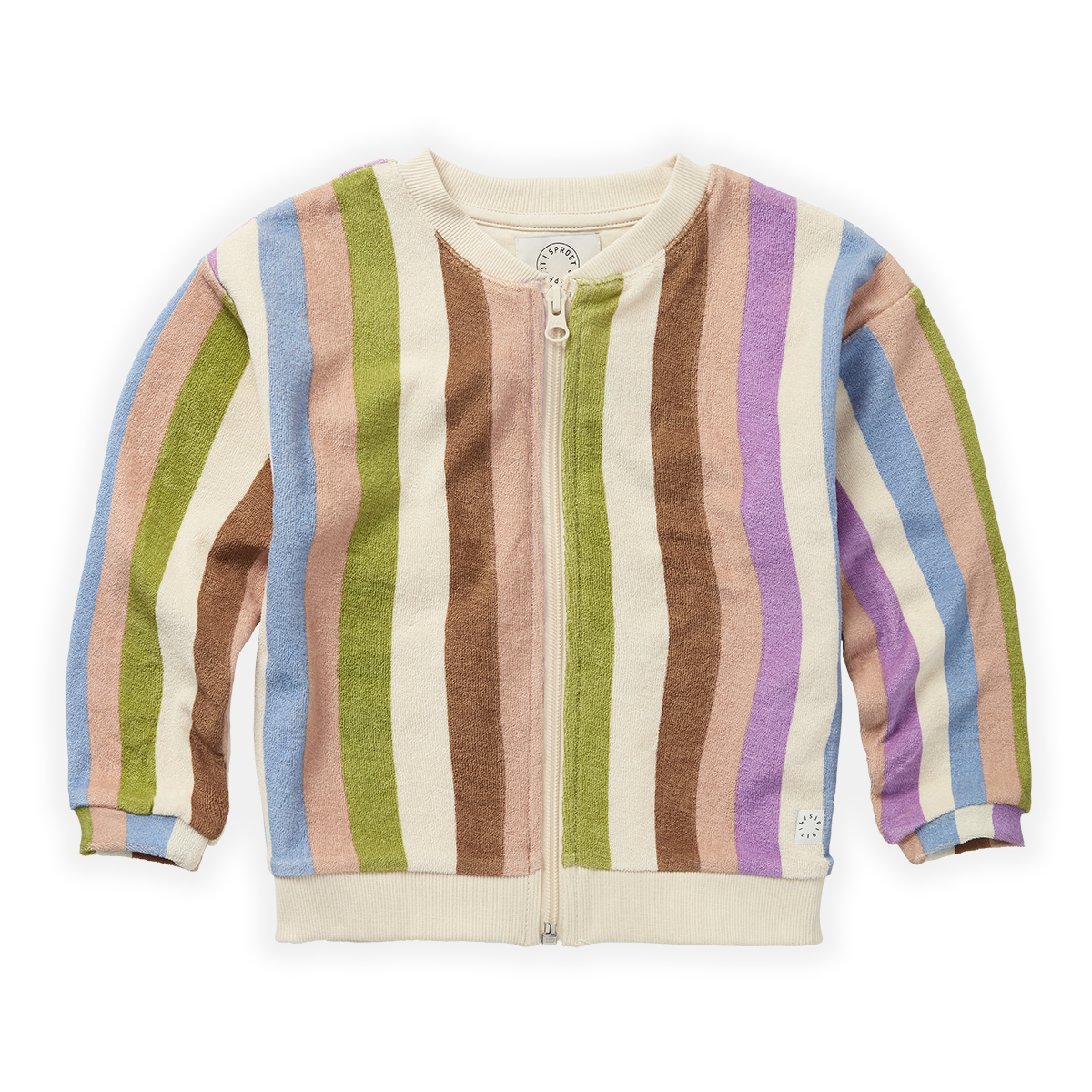 Frottee-Jacke "Stripe Print" | BISCOTTI