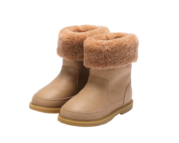 Pre-loved "NOLD" Beige Winter-Boots / Stiefel - Lammfell (EU33)