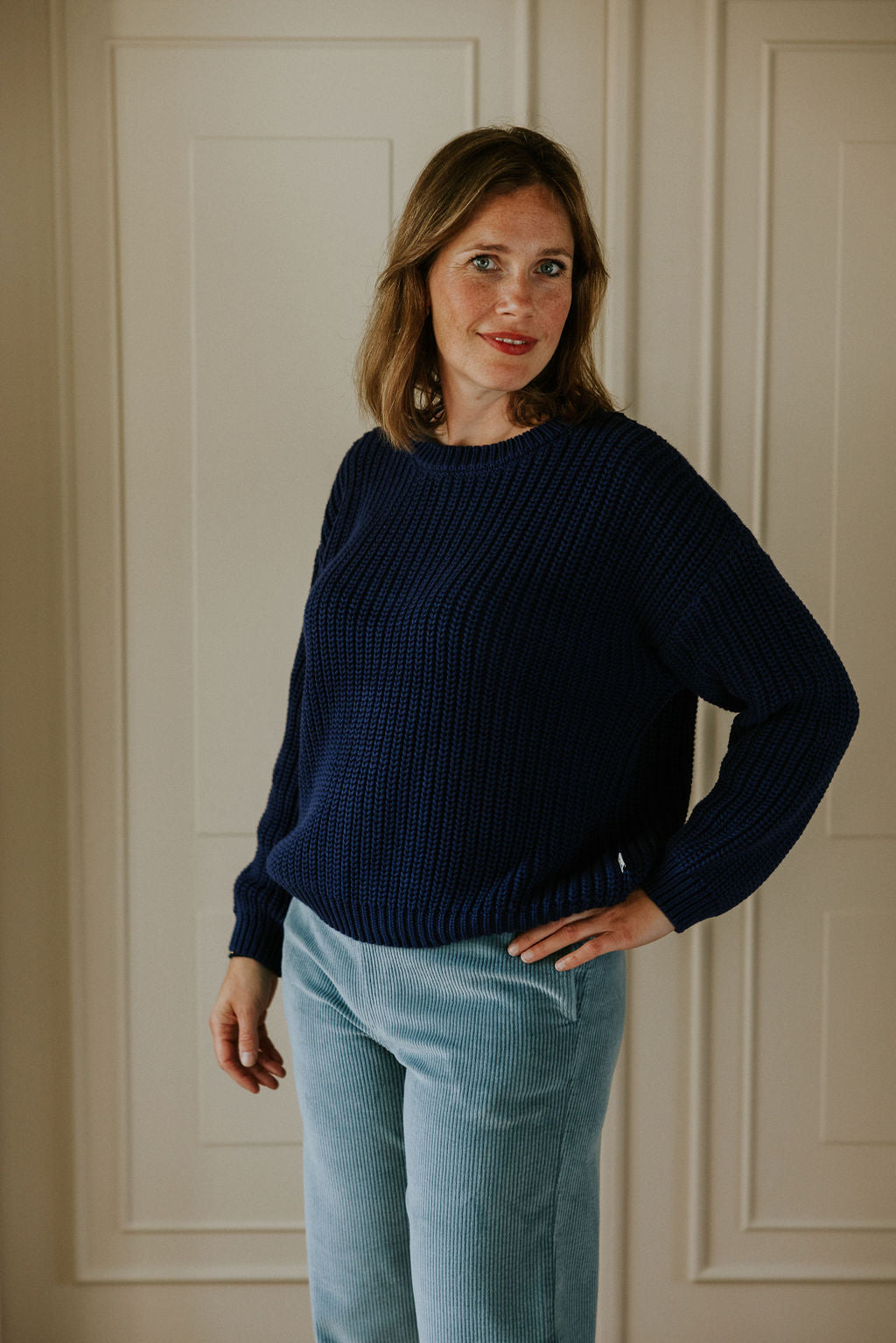 MOM Chunky Knitted Sweater | NAVY