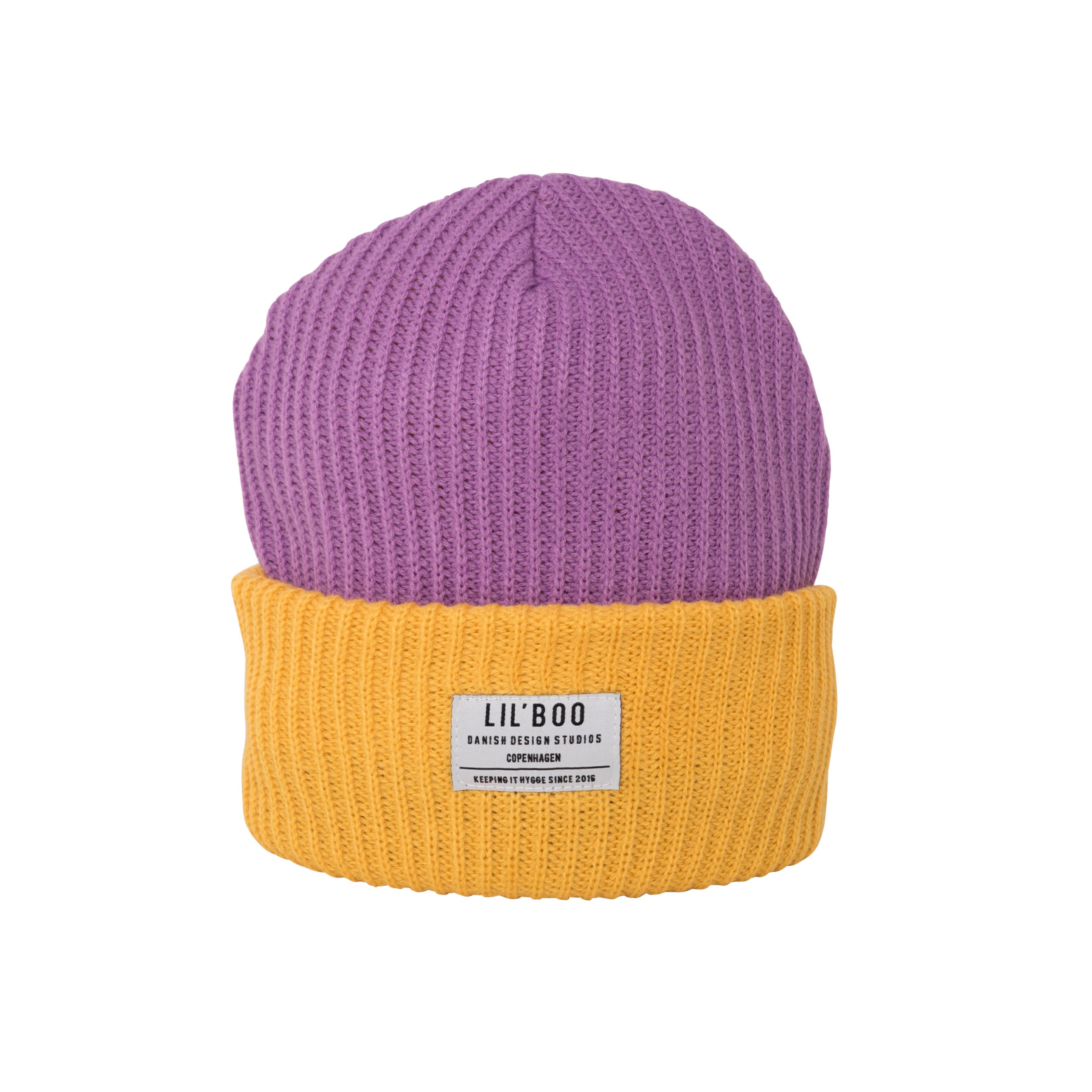 BLOCK HYGGE Beanie | Purple/Yellow