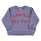 Sweatshirt | PURPLE WANTED & WILD PRINT