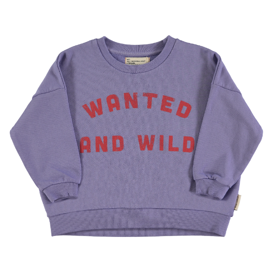 Sweatshirt | PURPLE WANTED & WILD PRINT