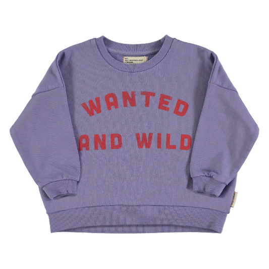 Sweatshirt | PURPLE WANTED & WILD PRINT