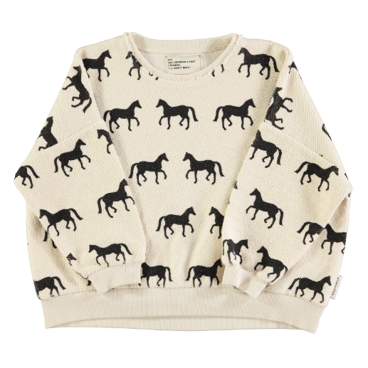 Sweatshirt | ECRU BLACK HORSES