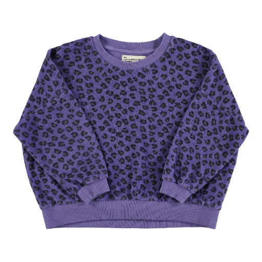 Terry Sweatshirt | PURPLE ANIMAL PRINT