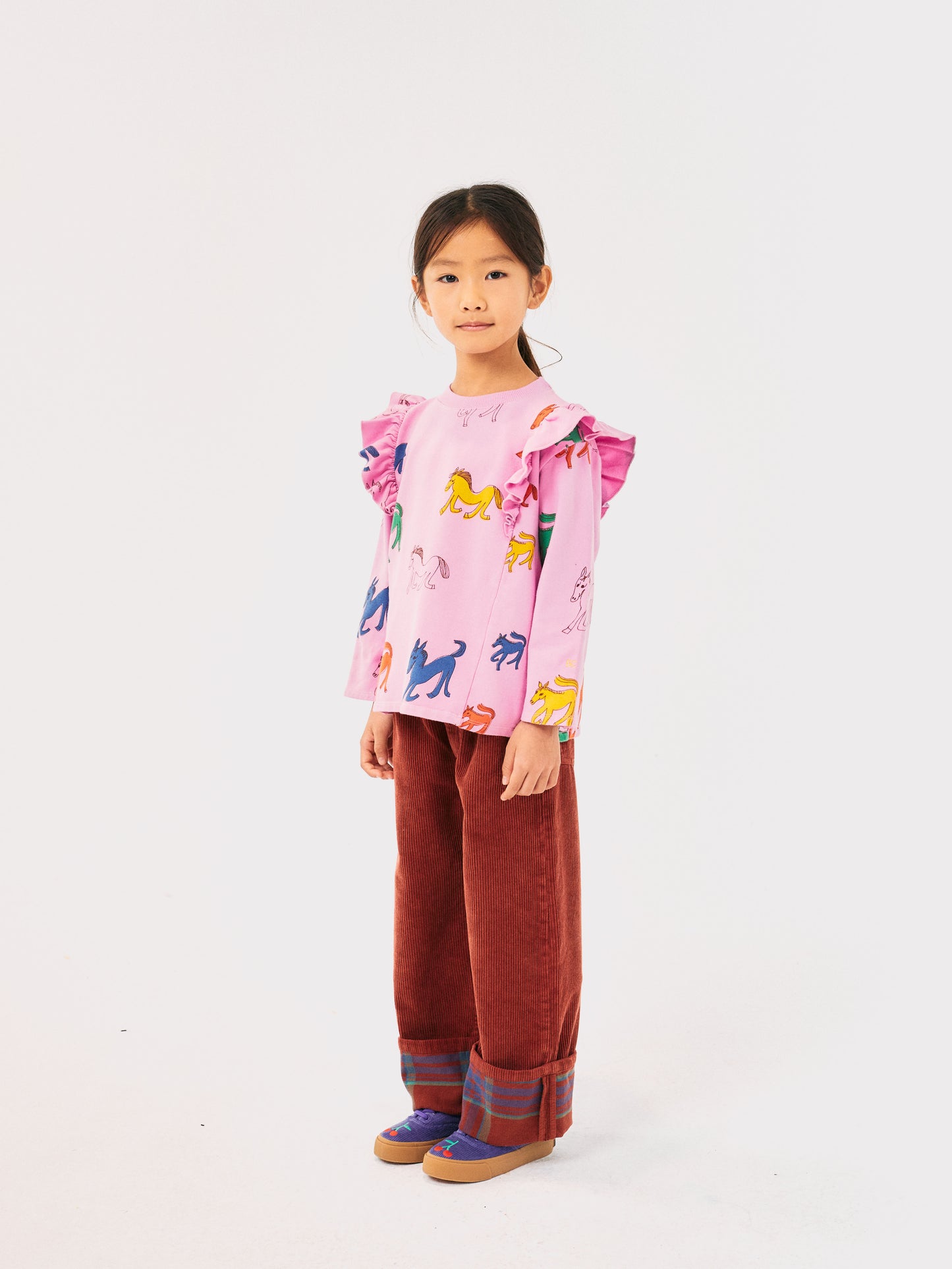 All Over Ruffle Sweatshirt | WONDER HORSE