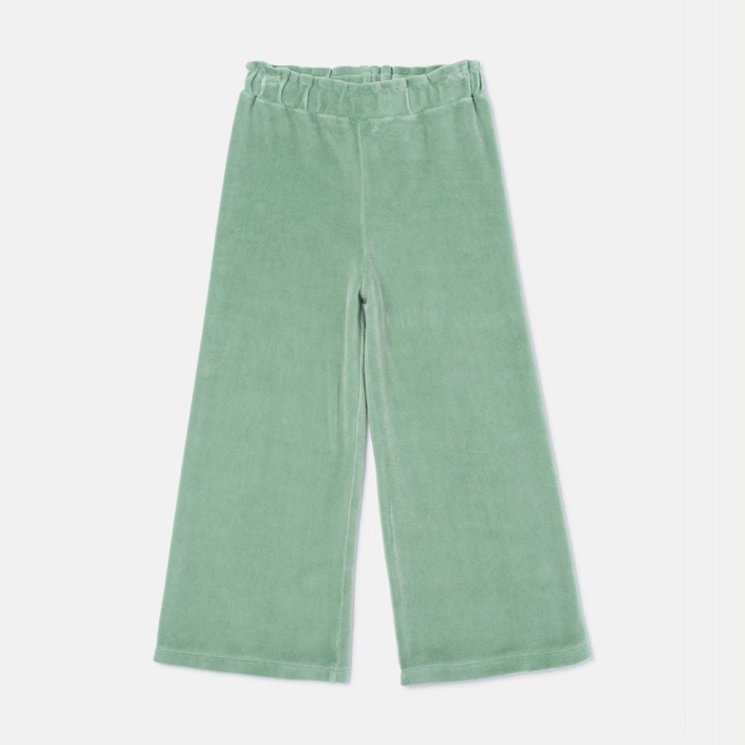 Velour Flared Pants | GREEN