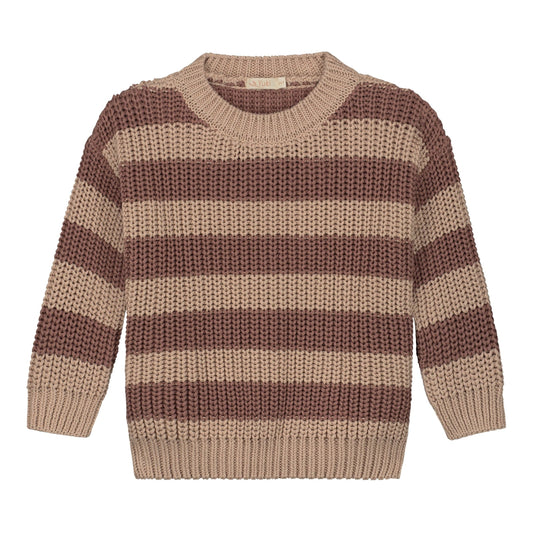 Chunky Knitted Sweater | DUST STRIPES