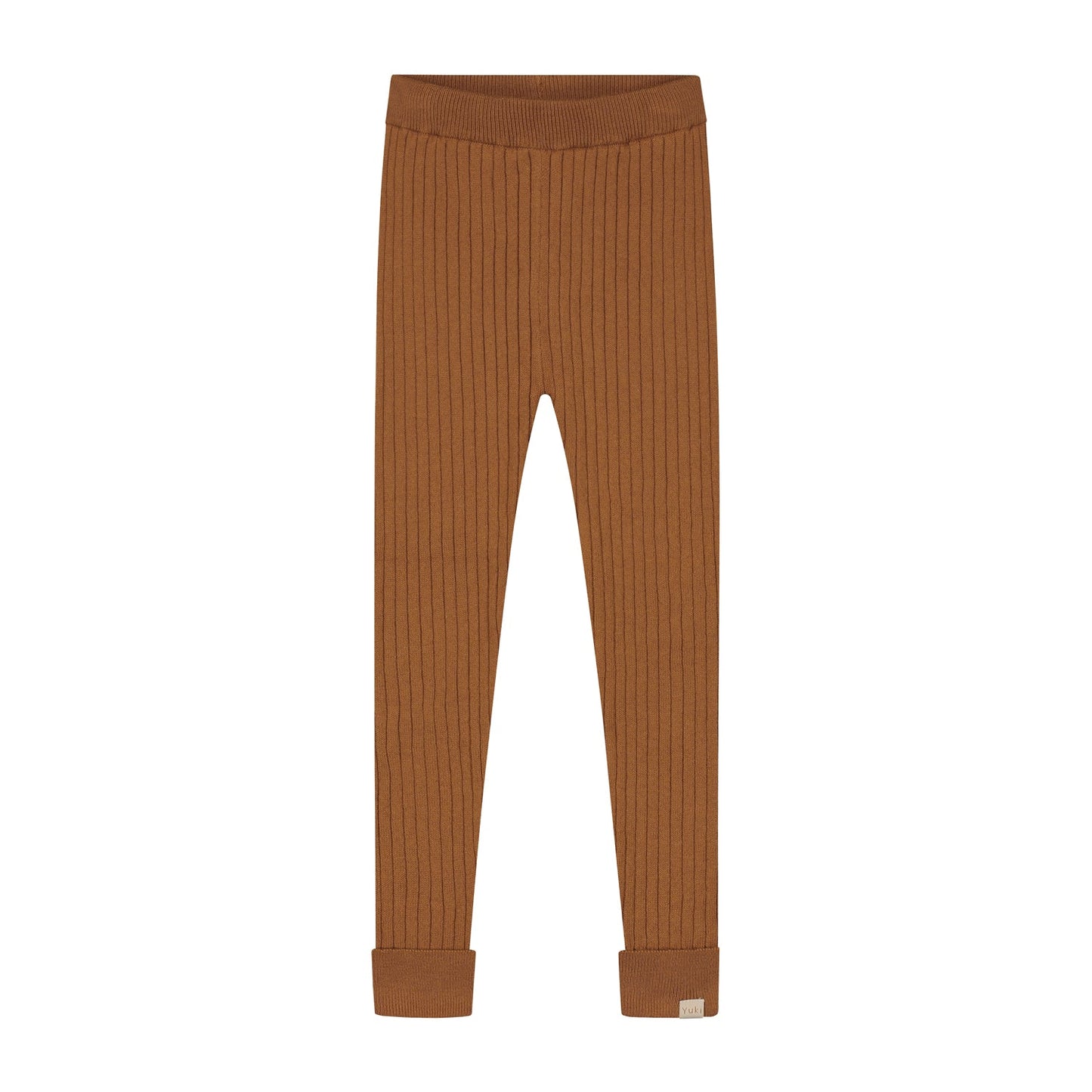 Knitted Leggings Big Rib | RUST