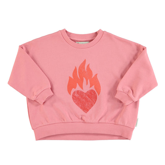 Sweatshirt | PINK HEART PRINT