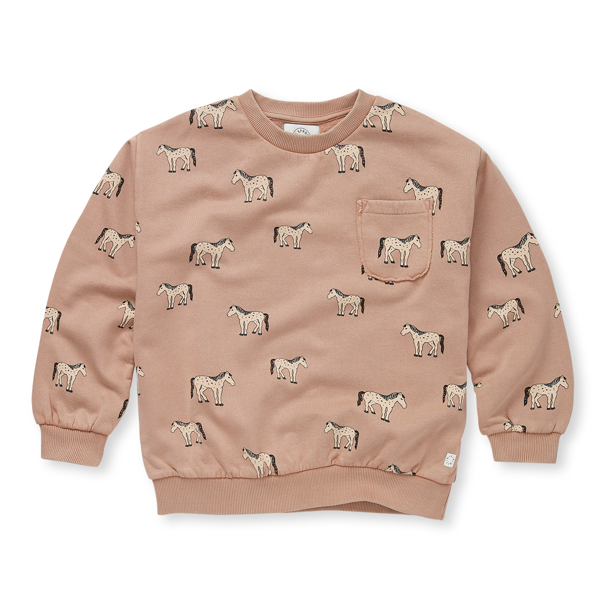 Sweatshirt Pocket | HORSES PRINT