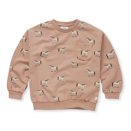 Sweatshirt Pocket | HORSES PRINT