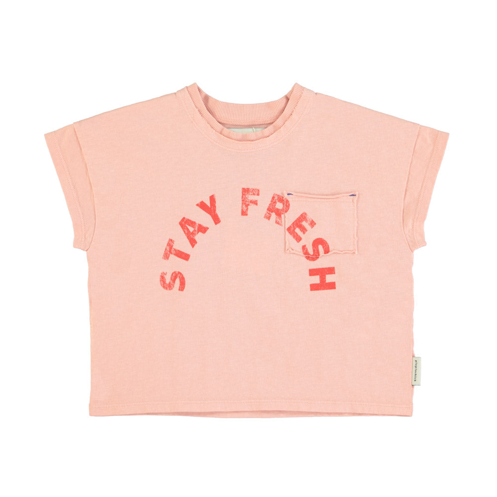 T-Shirt | LIGHT PINK "STAY FRESH" PRINT