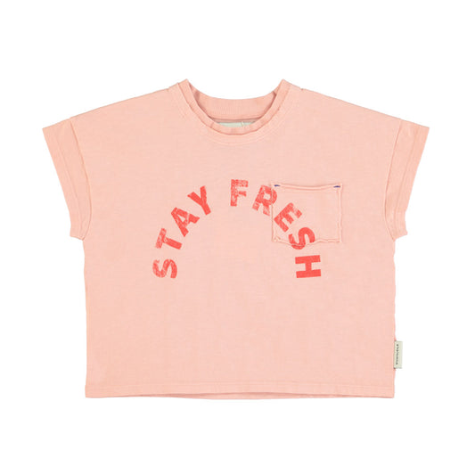 T-Shirt | LIGHT PINK "STAY FRESH" PRINT
