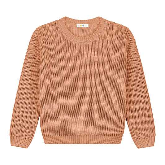 MOM Chunky Knitted Sweater | PEACH