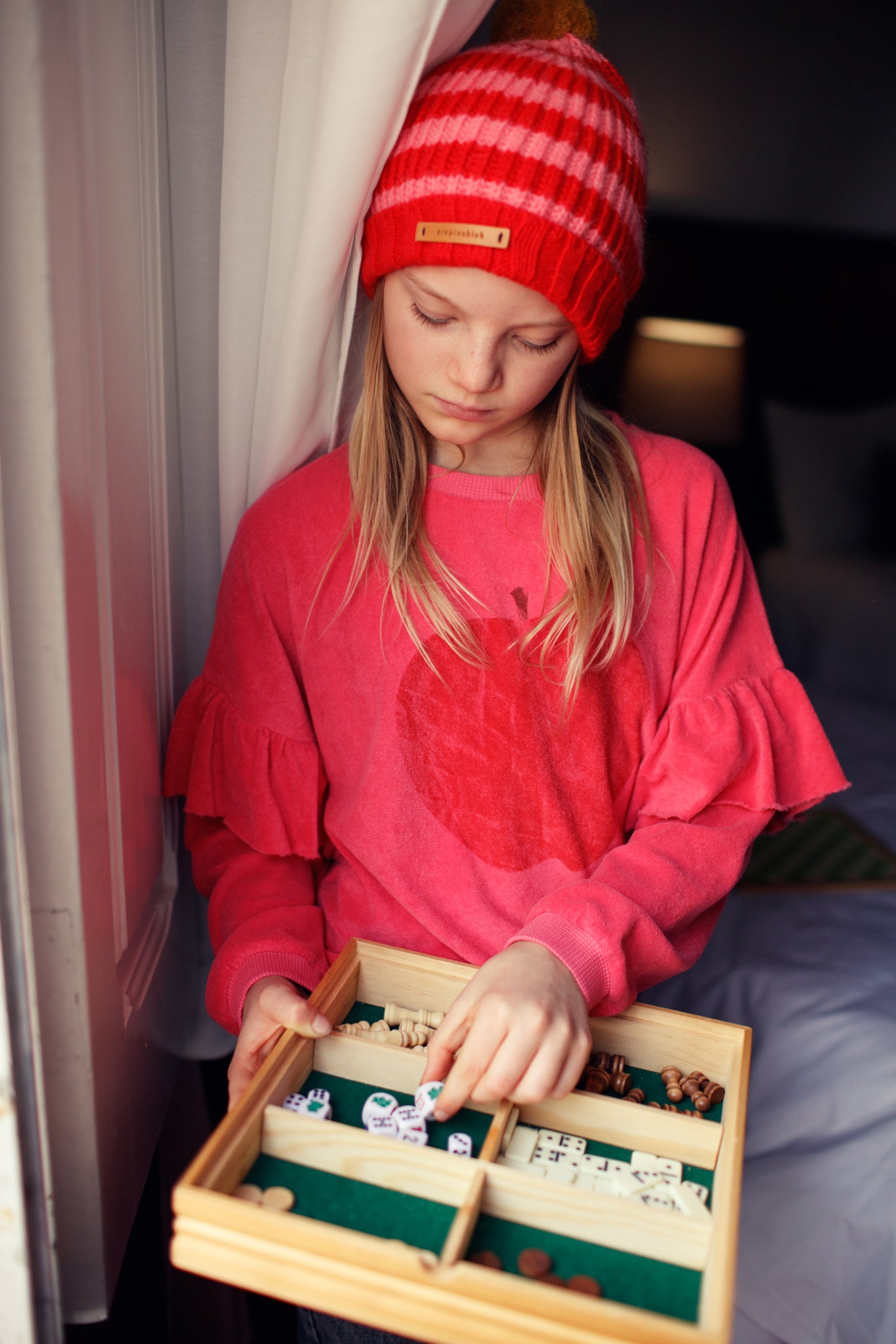 Terry Sweatshirt | STRAWBERRY PINK APPLE PRINT