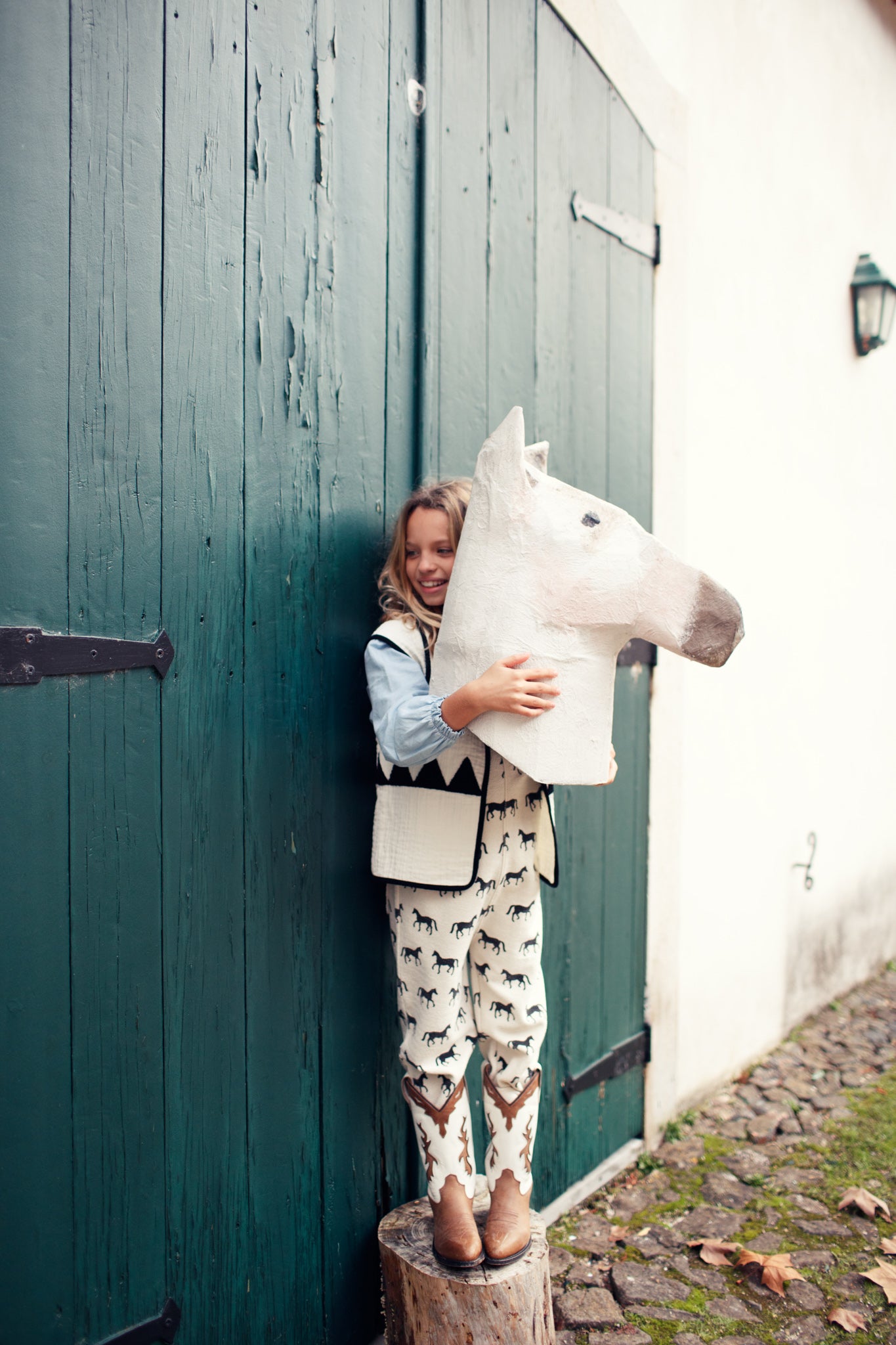 Sweatshirt | ECRU BLACK HORSES