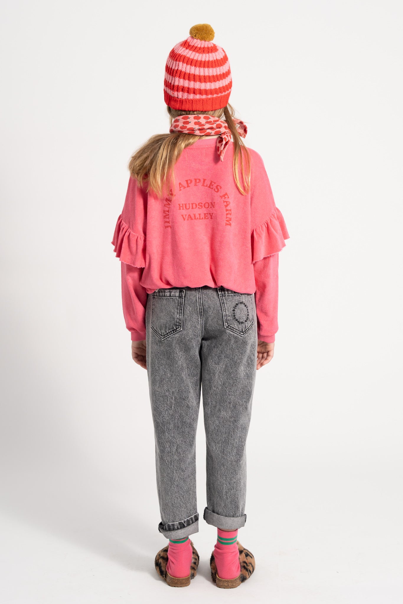 Terry Sweatshirt | STRAWBERRY PINK APPLE PRINT