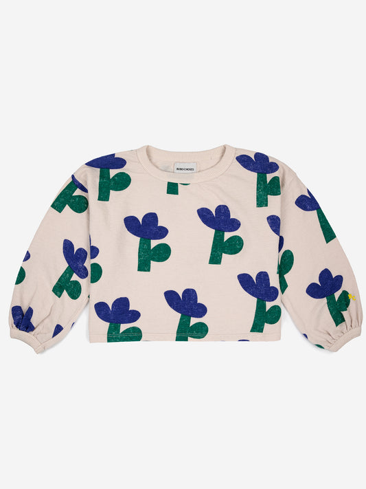 All Over Cropped Sweatshirt | SEA FLOWER