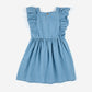 Denim Ruffle Dress | PELICAN
